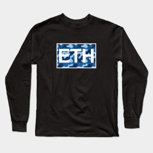 Ethereum Blue Camo Inside Long Sleeve T-Shirt